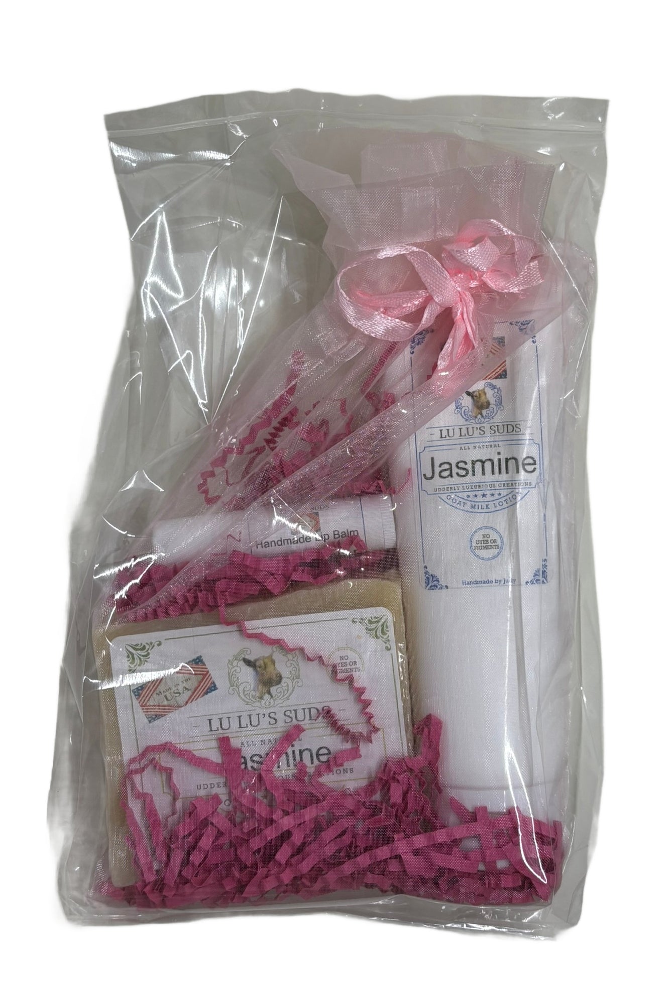 Jasmine Soap, Lotion, & Lip Balm Gift Bag