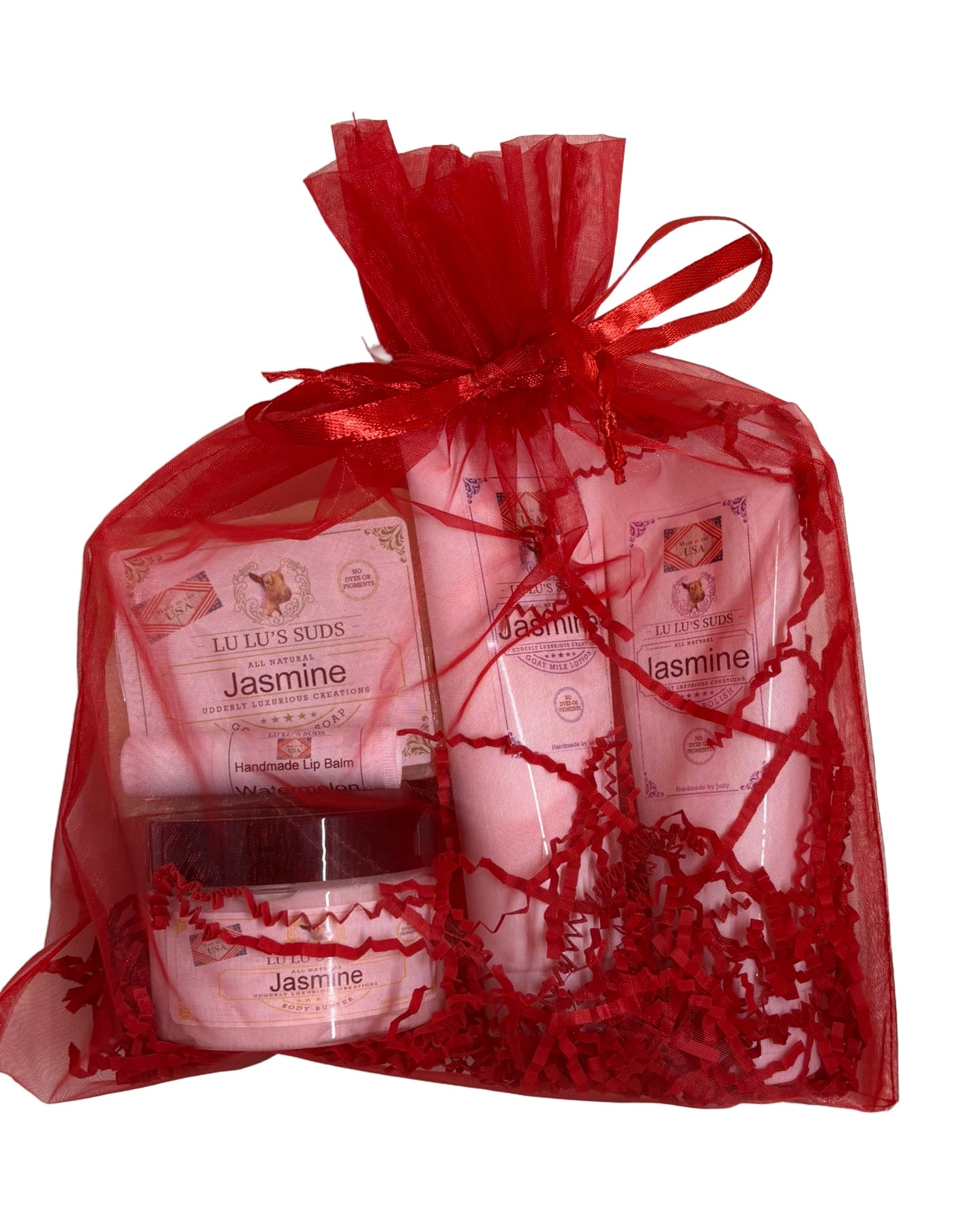 Jasmine Soap, Lotion, Body Butter, Body Shower Polish Gift Set