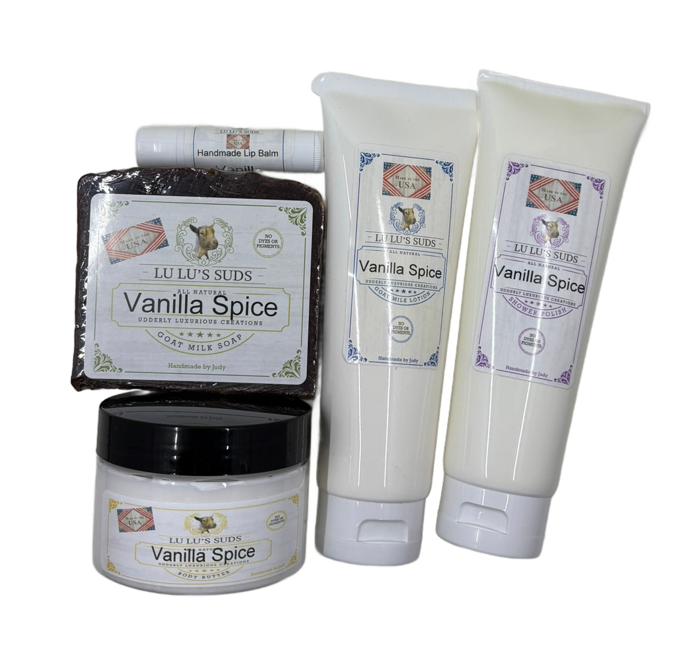 Vanilla Spice Soap, Lotion, Body Butter, Body Shower Polish Gift Set