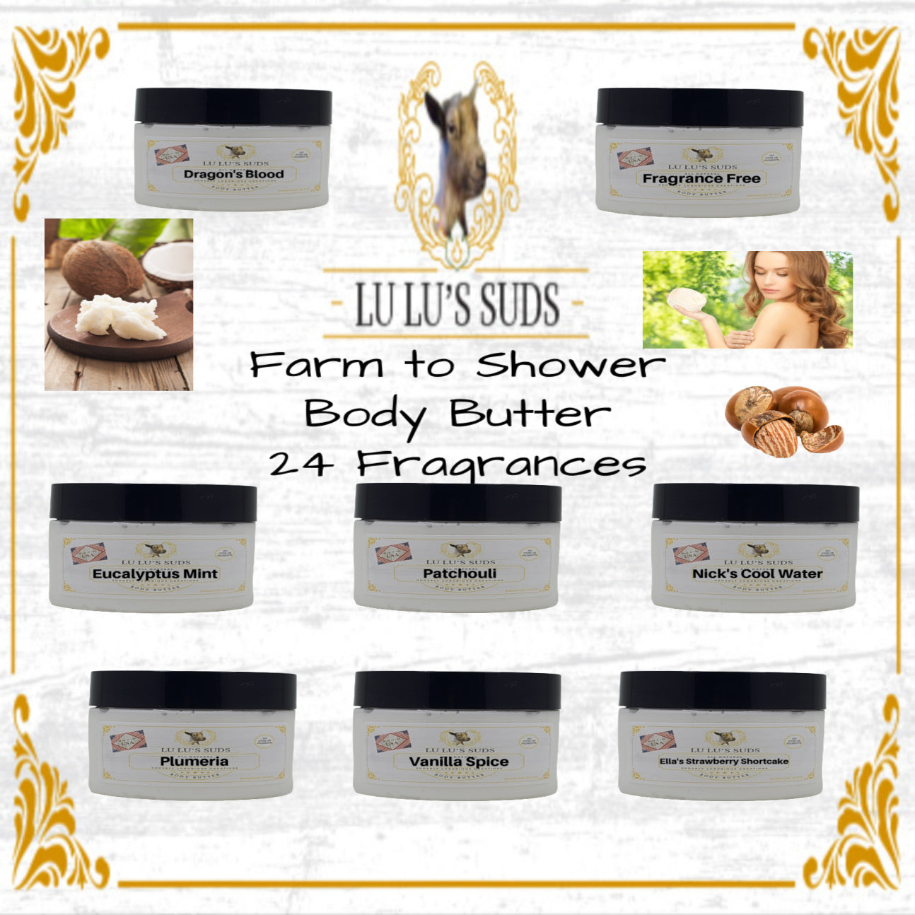 Almond Coconut Shea Body Butter 4 oz.